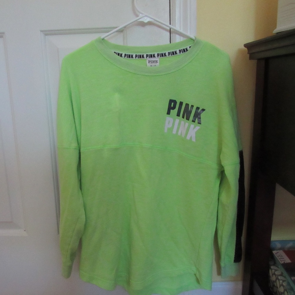 Neon Green Victoria’s Secret Crewneck
